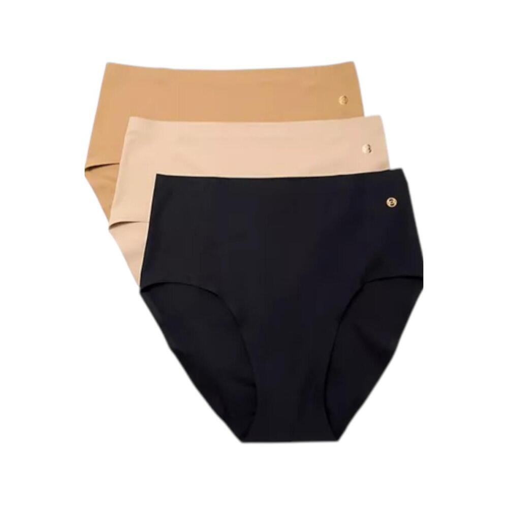 Evelyn & Bobbie Women's 3-Pack HighWaisted Retro Bikini Panties Core -